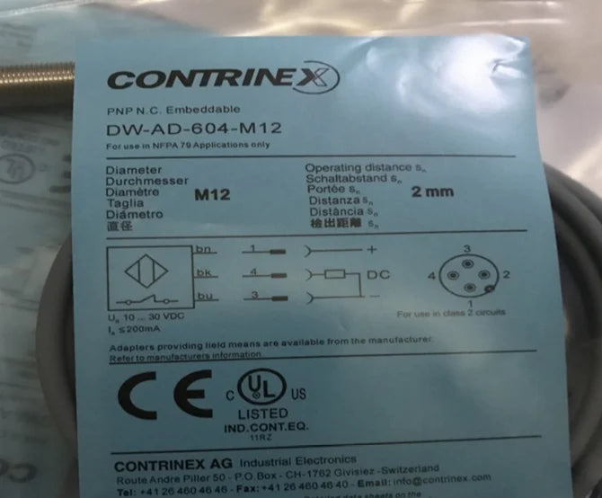 DW-AD-604-M12 1 PCS New Contrinex Proximity Switch free ship