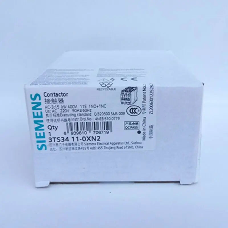 New Siemens 3TS3411-0XN2 3TS34 11-0XN2 Ac contactor free shipping