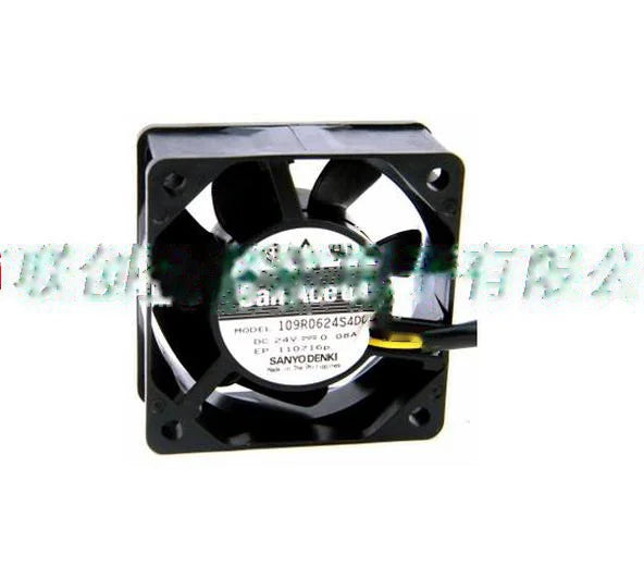 1pc new fan 109R0624S4D01 24V 0.08A SANYO 60*60*25 freeship