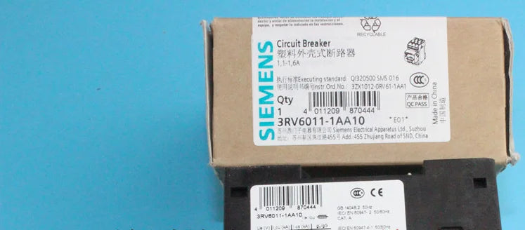 1pc      Siemens  3RV6011-1AA10  1.1-1.6A    circuit  breaker  free shipping