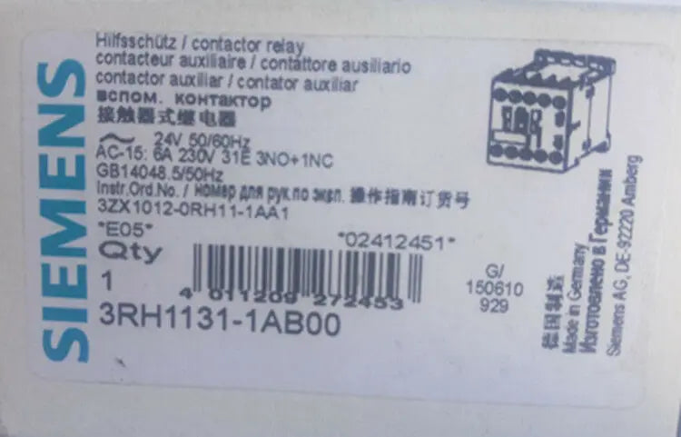 New Siemens 3RH1131-1AB00 contactor free shipping