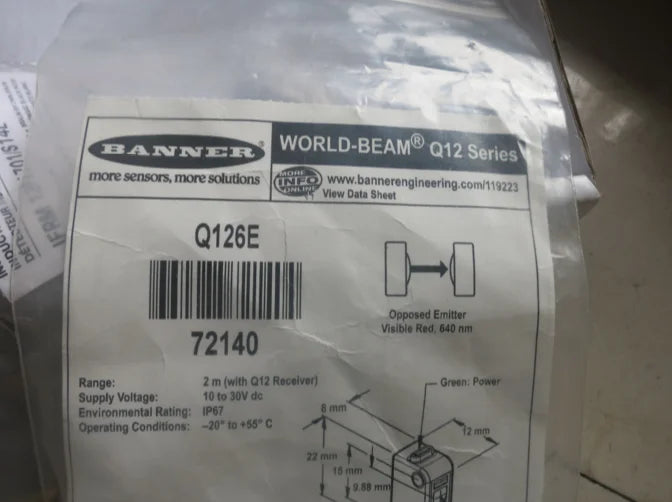 Q126E 1PC New BANNER Photoelectric Switch Sensor free ship