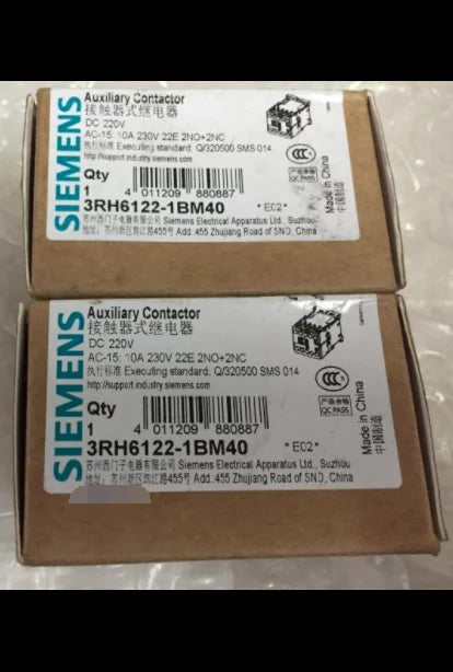 1pc      Siemens  3RH6122-1BM40  DC220V  Intermediate relay   free shipping