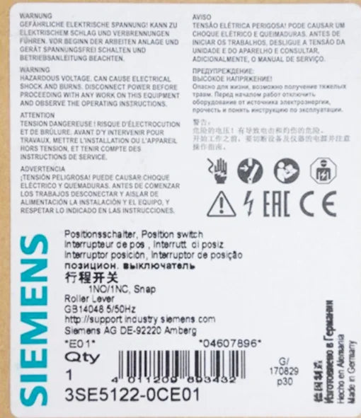 1PC  NEW   SIEMENS   3SE5122-0CE01     free shipping