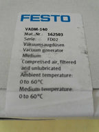 VADM-140 162503  VADM140 162503 FESTO vacuum generator NEW