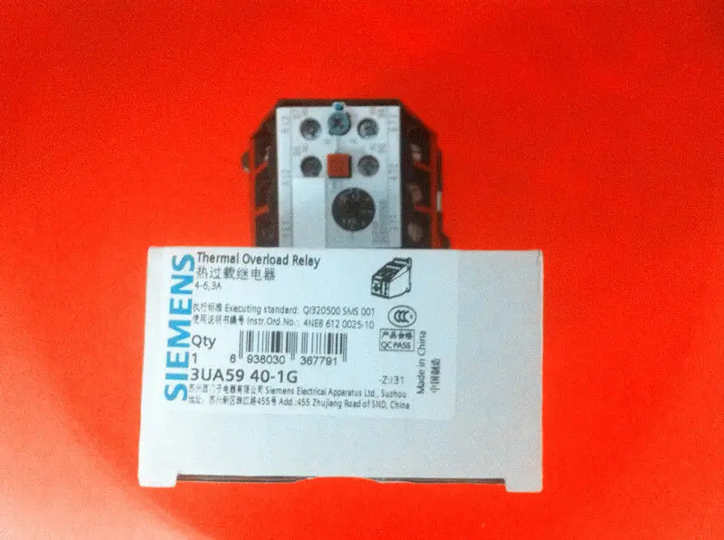 1pc      Siemens    3UA5940-1G  4-6.3A  Thermal overload relay  free shipping