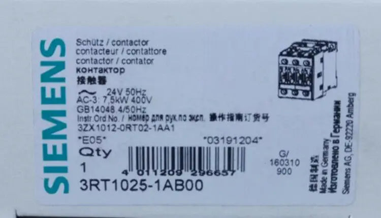 New Siemens 3RT1025-1AB00 contactor free shipping