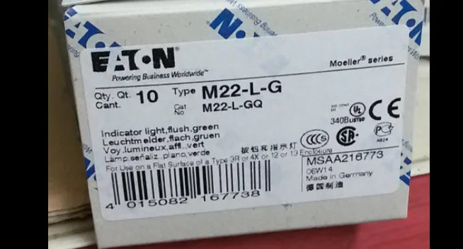 1PC  NEW   EATON  MOELLER  M22-L-G   free shipping