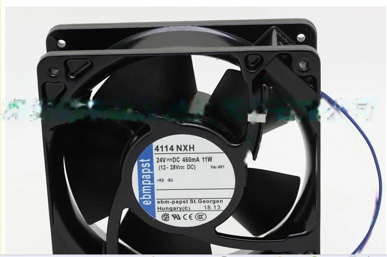 1pc new fan 4114NXH ebmpapst 24VDC 11W 120*120*38 freeship