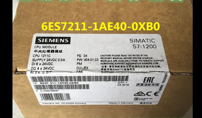 New Siemens 6ES7 211-1AE40-0XB0 6ES7211-1AE40-0XB0 free shipping