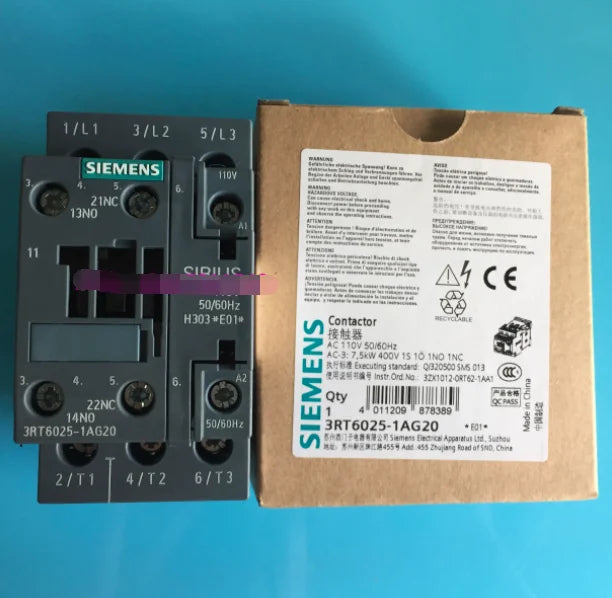 1pc      Siemens  3RT6025-1AG20  17A 110V   Ac contactor   free shipping