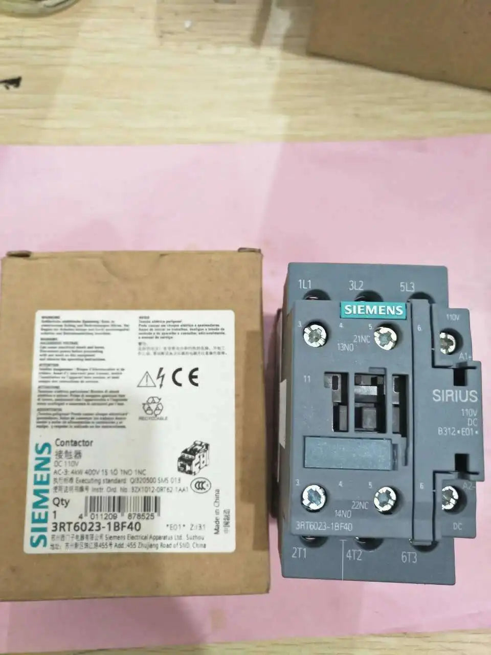 1pc     Siemens   3RT6023-1BF40  110V  9A   Contactor  free shipping