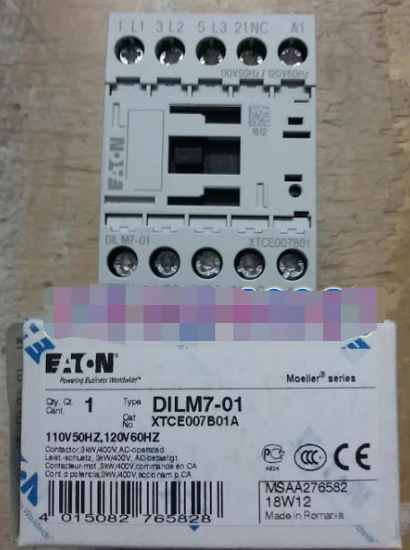 1PC NEW EATON MOELLER DILM7-01 110V50Hz,120V60Hz free shipping