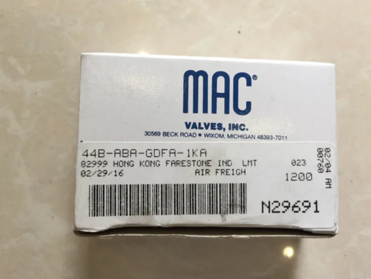 44B-ABA-GDFA-1KA 1PC New MAC Solenoid Valve free shipping