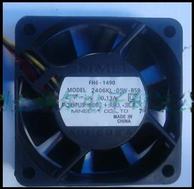 1pc fan new 2406KL-05W-B59 24V 0.13A NMB 606015