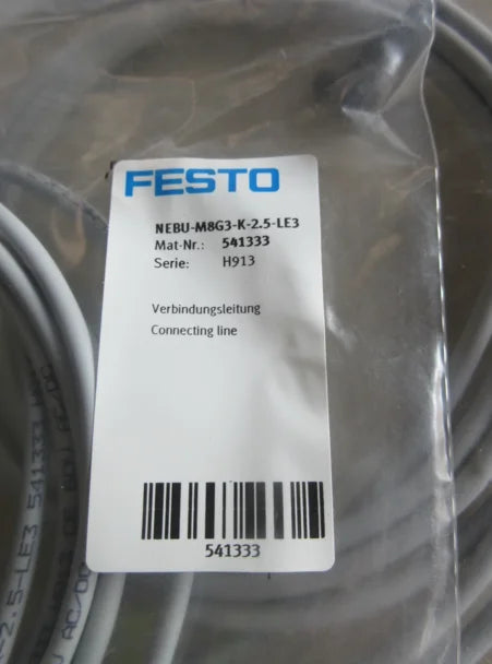 NEBU-M8G3-K-2.5-LE3 541333 1PCS NEW FESTO Connecting cable free ship