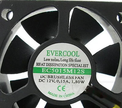 1pc fan new EC5015M12S 0.15A DC5015SM 12V 0.12A 5015 EVERCOOL