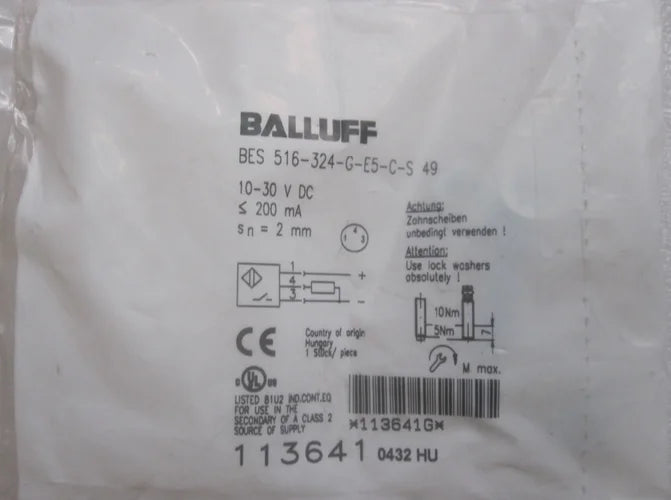 BES 516-324-G-E5-C-S49 1PC NEW BALLUFF 10-30VDC PROXIMITY SENSOR free shipping