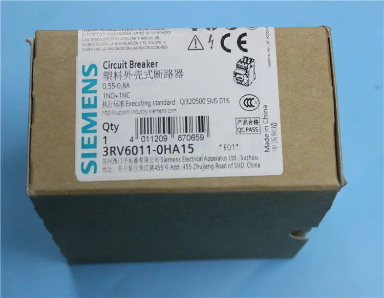 1pc     Siemens  3RV6011-0HA15  0.55-0.8A   circuit  breaker  free shipping