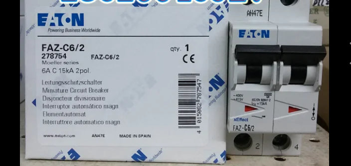 1PC NEW EATON MOELLER FAZ-C6/2 6A 2P free shipping