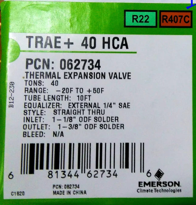 New EMERSON TRAE40HCA Valve free shipping