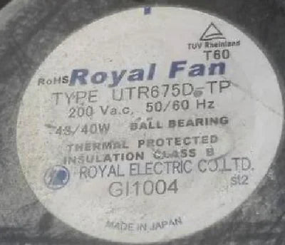 1pc fan new UTR675D-TP 200V 43/40W ROYAL