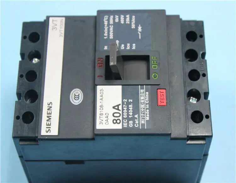 1pc      Siemens  3VT8108-1AA03-0AA0  3P  80A   circuit breaker  free shipping