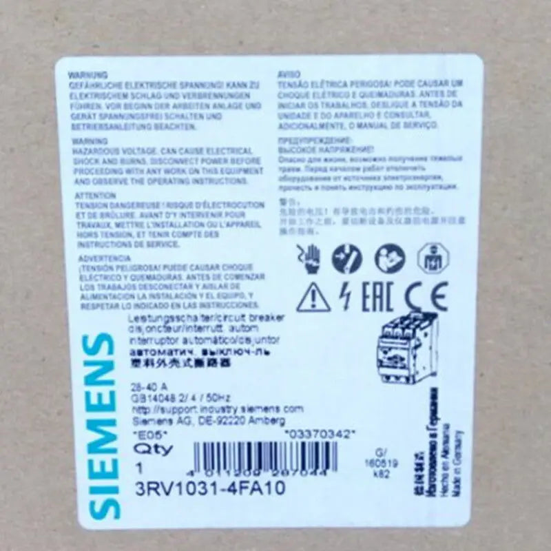 1PC  NEW   SIEMENS   3RV1031-4FA10  28-40A   free shipping