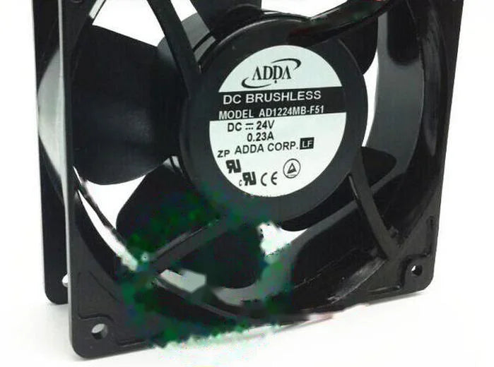 1pc new fan AD1224MB-F51 DC24V 0.23A ADDA 120*120*38 freeship
