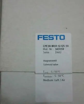 1PC NEW FESTO CPE18-M1H-5J-QS-10 (163159)