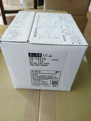 EW100EAG 3P 75A 1PCS NEW FUJI Residual-current Circuit Breaker