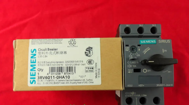 1pc      Siemens   3RV6011-0HA10   0.55-0.8  circuit  breaker   free shipping