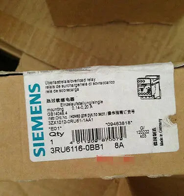 1PC New in box SIEMENS Termal Overload Relay 3RU6116-0BB1 3RU61160BB1
