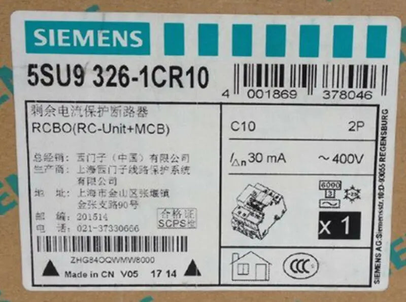 1PC  NEW   SIEMENS  5SU9326-1CR10  2P  10A   free shipping