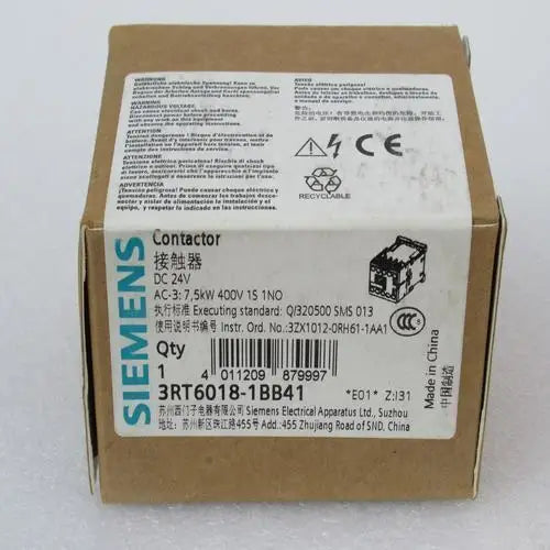 1pc      Siemens   3RT6018-1BB41   contactor  free shipping