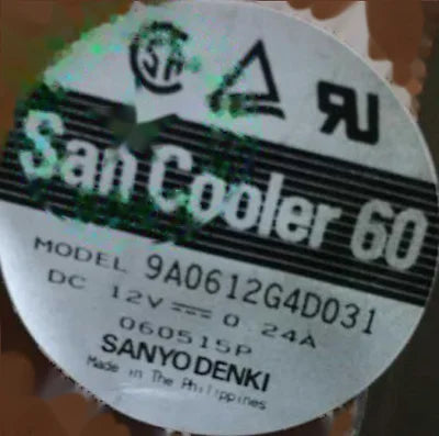 1pc fan new 9A0612G4D031 12V 0.24A 9A0612D4D031 0.21A SANYO