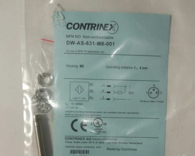 DW-AS-631-M8-001 1PCS New Contrinex sensor free shipping