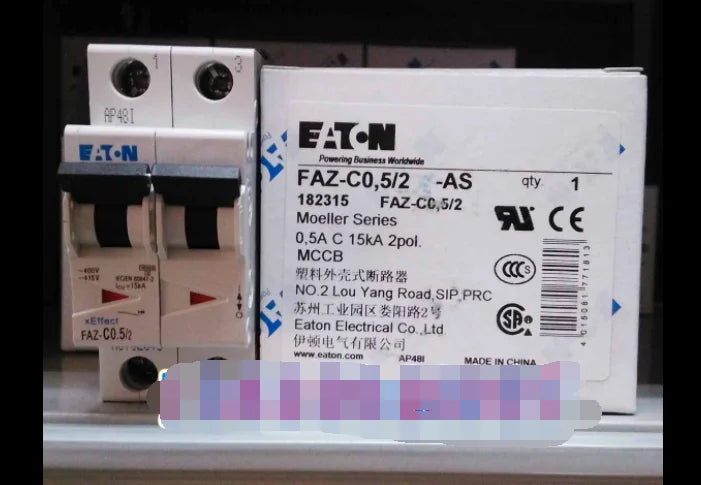 1PC NEW EATON MOELLER FAZ-C0.5/2 0.5A 2P free shipping