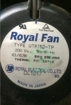 1pc fan new TOYO TYPE UT675D-TP ROYALFAN 200V 43/40W17215055