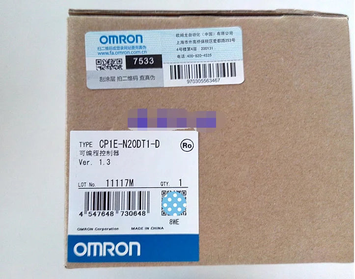 New Omron CP1E-N20DT1-D programmable controller free shipping