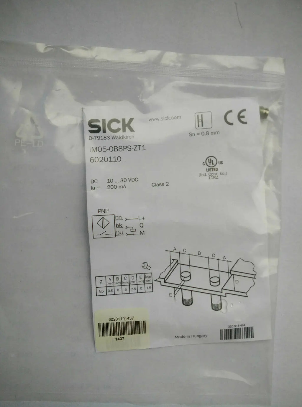 IM05-0B8PS-ZT1 IM050B8PSZT1 SICK NEW IN BOX