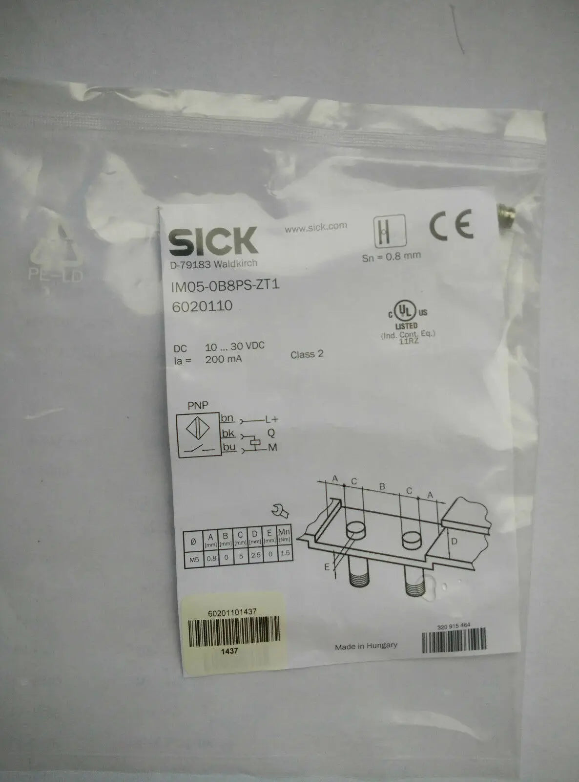 IM05-0B8PS-ZT1 IM050B8PSZT1 SICK NEW IN BOX