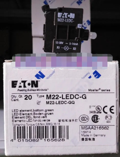 1PC NEW EATON MOELLER M22-LEDC-G free shipping