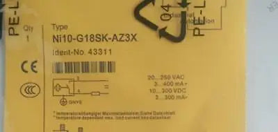 New TURCK NI10-G18-AZ3X