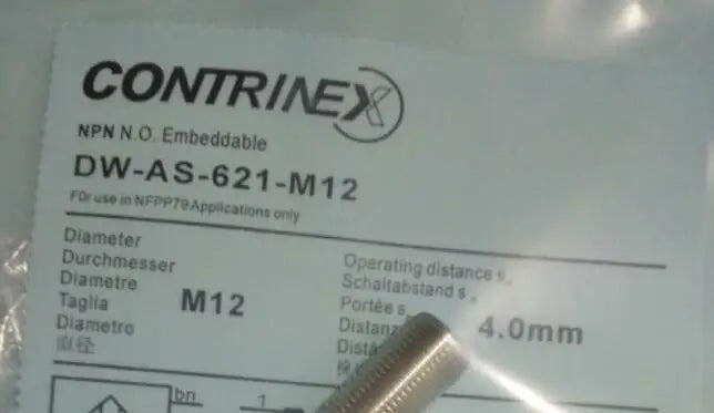 DW-AS-621-M12 DWAS621M12 Inductive Proximity Switch Contrinex NEW IN BOX