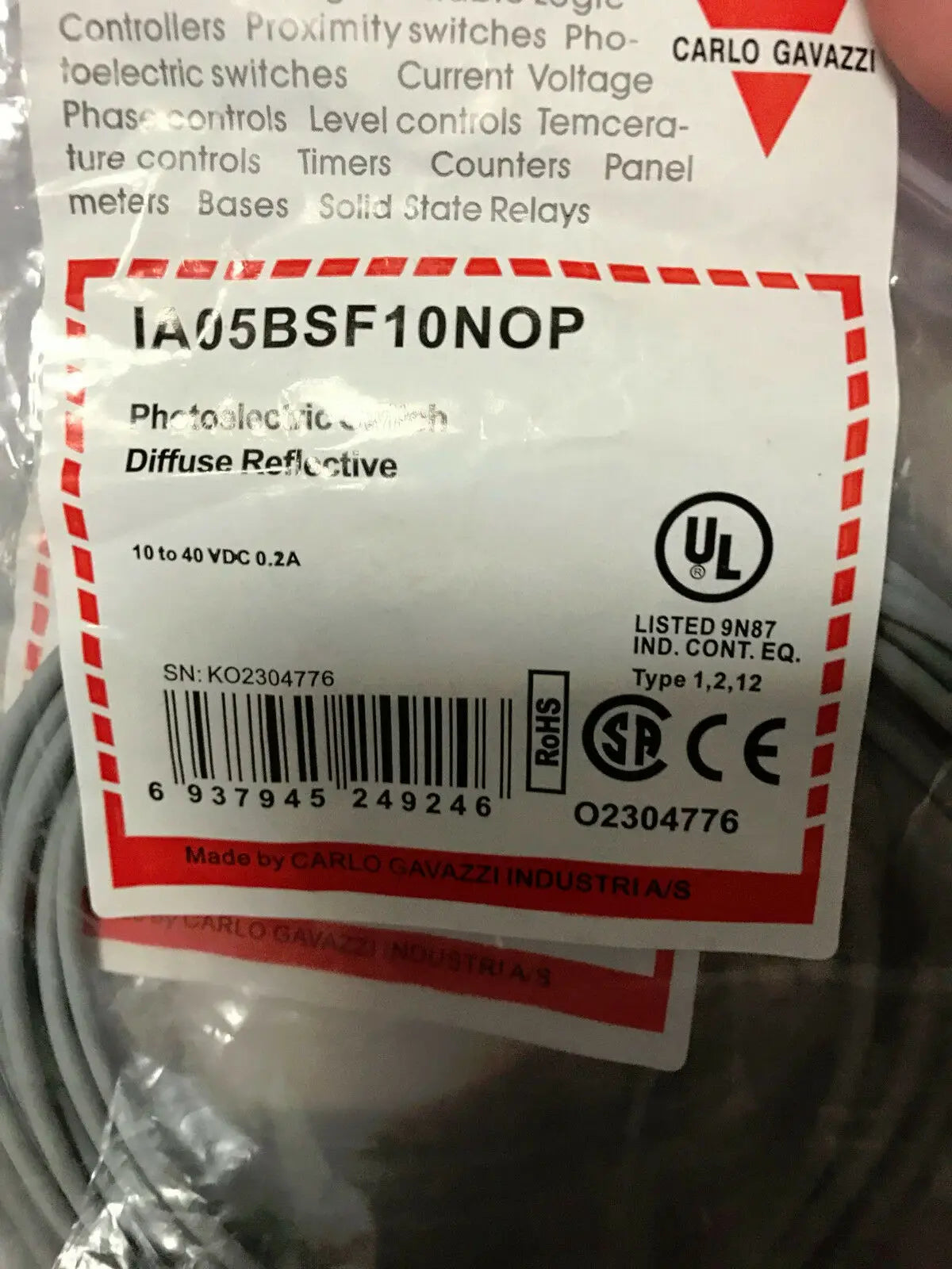 IA05BSF10NOP Gavazzi Proximity switch Carlo NEW IN BOX