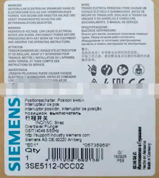 1PC  NEW   SIEMENS   3SE5112-0CC02   free shipping