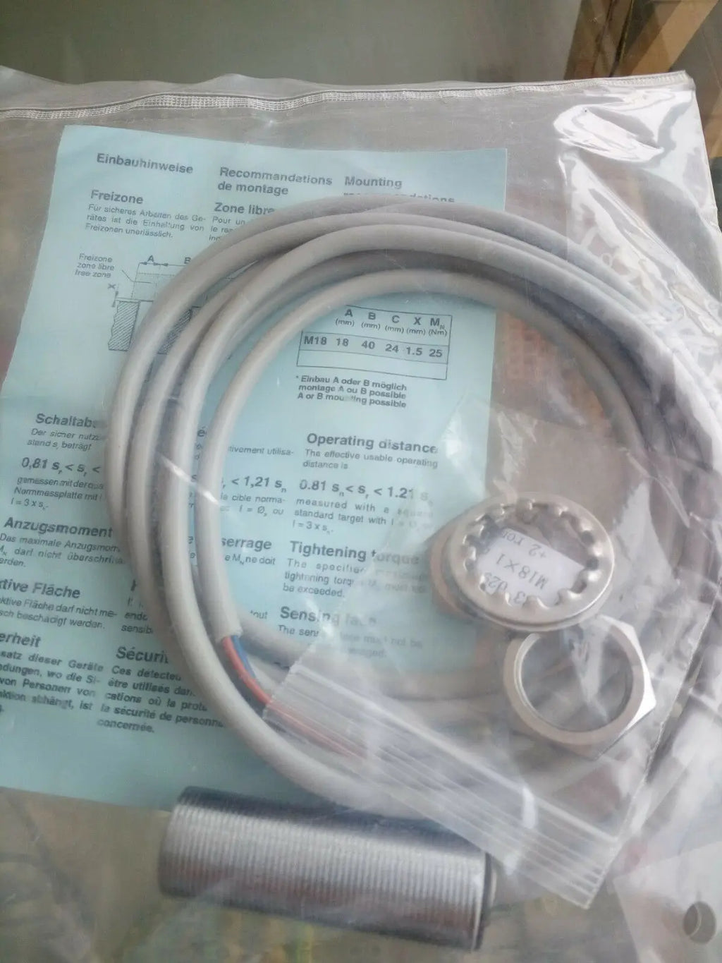 DW-DD-625-M18 DWDD625M18 Contrinex NEW IN BOX