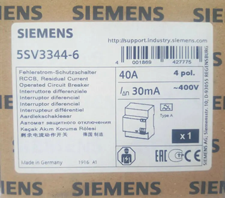 1PC  NEW   SIEMENS   5SV3344-6  40A   free shipping