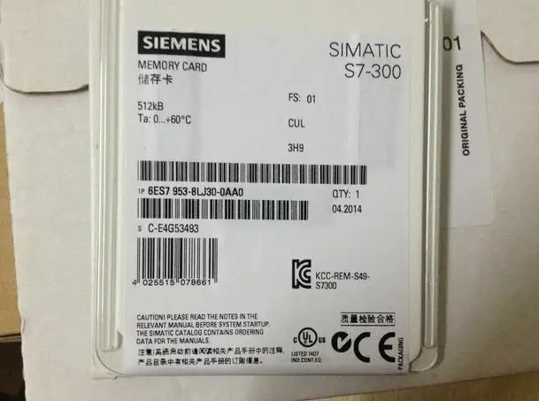 6ES7 953-8LJ30-0AA0 6ES7953-8LJ30-0AA0 New in box SIEMENS Memory Card